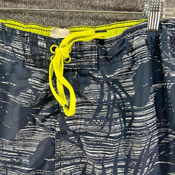 Speedo Swim Trunks Mens XL Blue Floral Hawaiian Print Comfort Drawstring - Picture 5 of 10